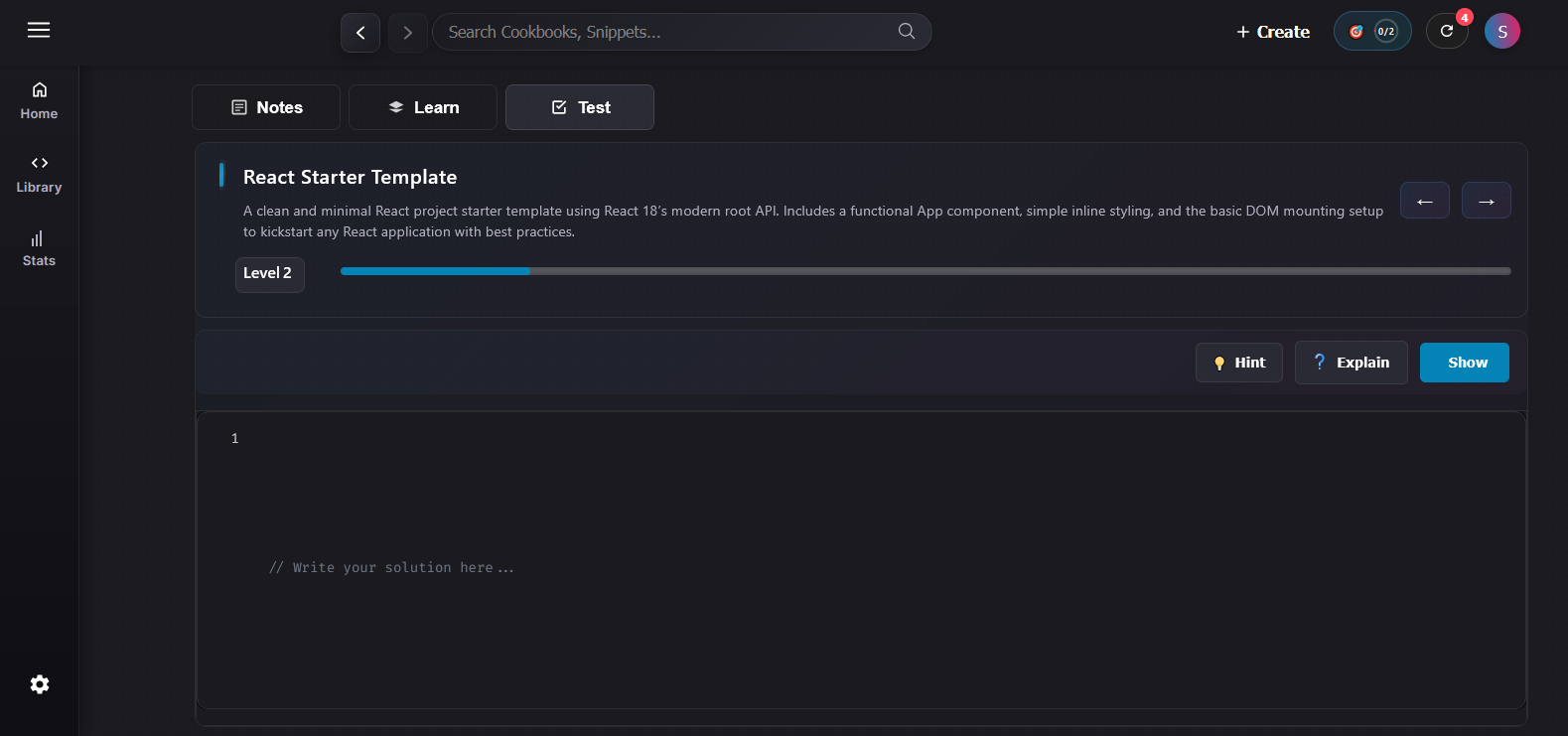 FlashCode Study Page Interface